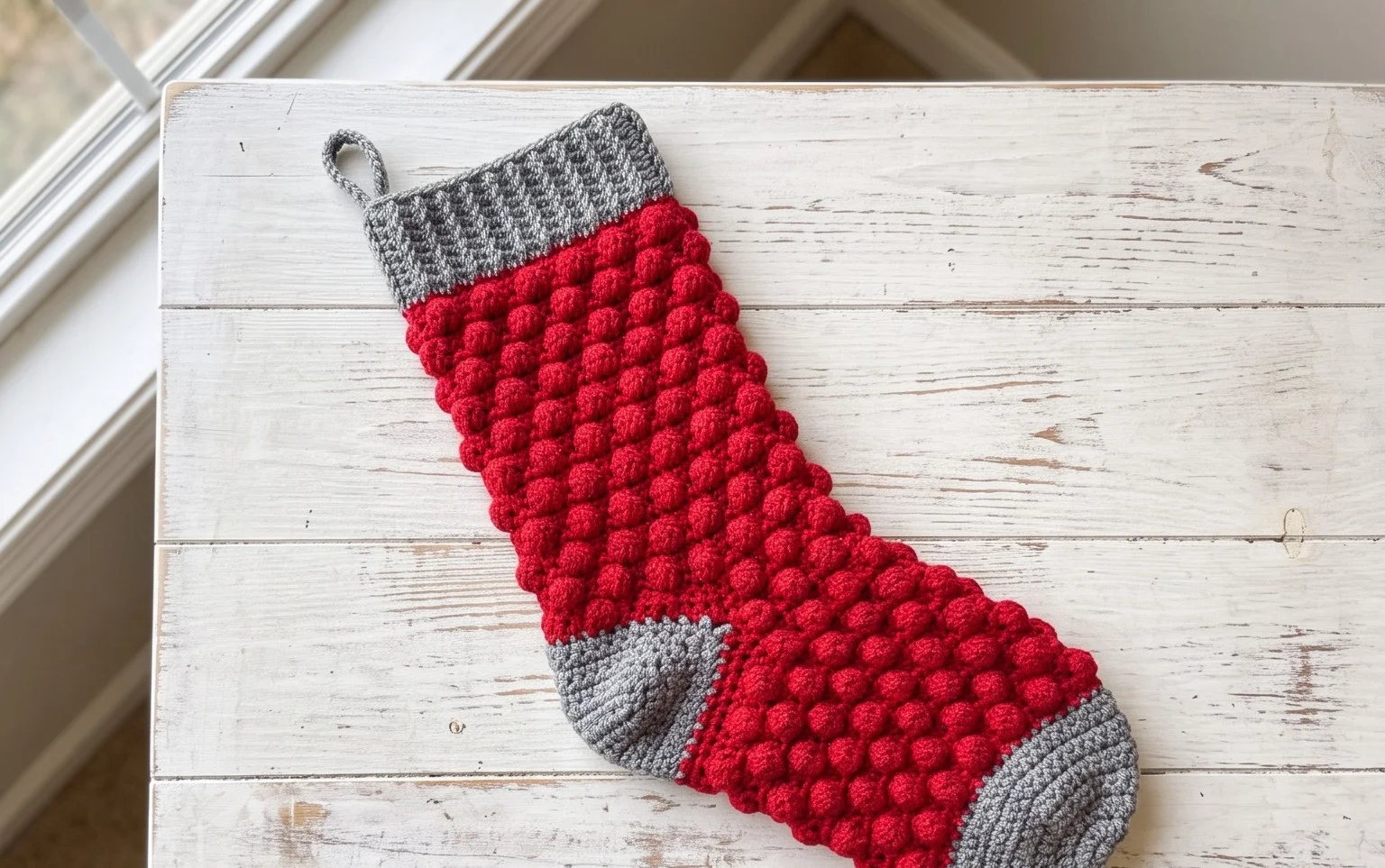 Bobble Crochet Stocking Pattern: Free Beginner Tutorial
