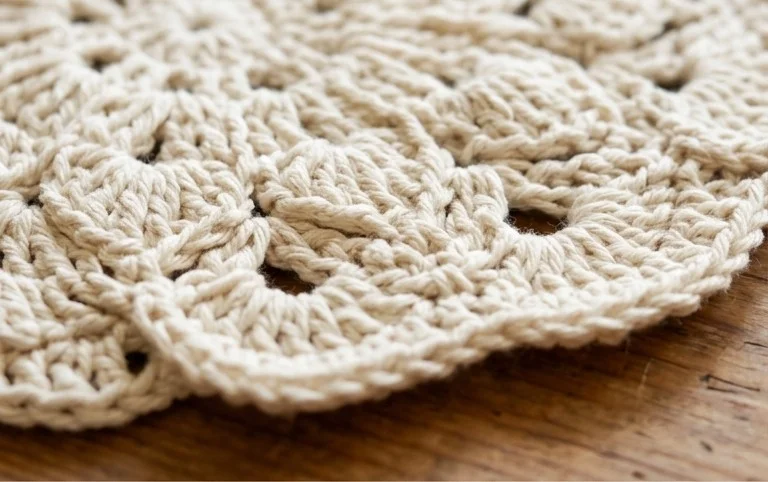 Round Floral Hot Pad or Trivet Free Crochet Pattern