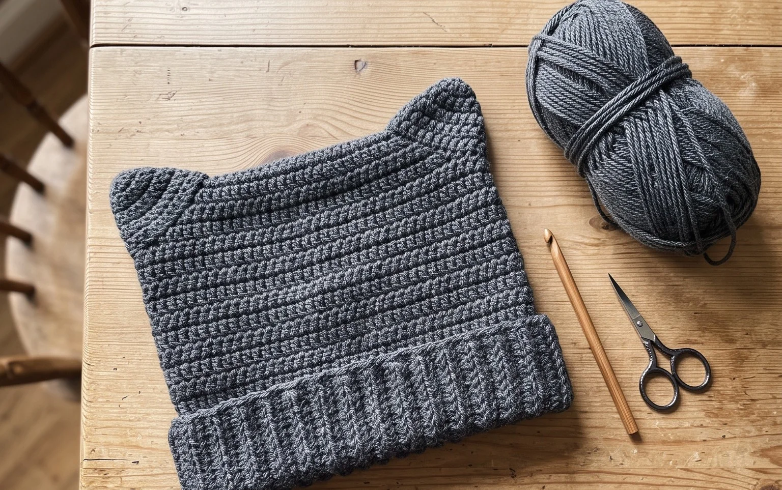 Easy Cat Ear Beanie: Free Step-by-Step Crochet Pattern