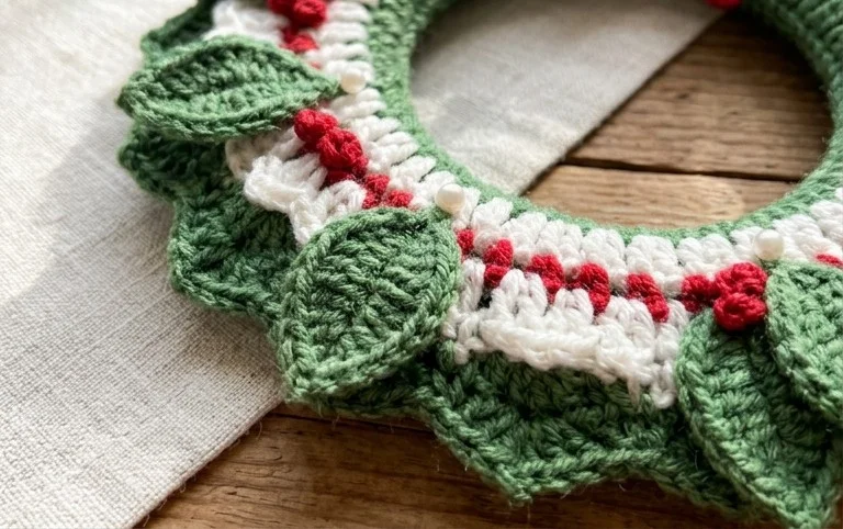 Crochet Christmas Wreath Ornament