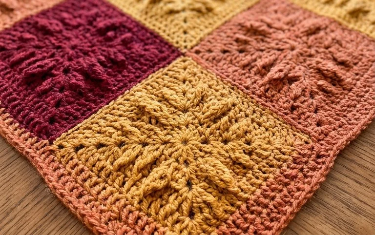 Falling Leaves Throw Blanket - Amanda Crochets